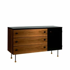 62 Dresser byrå american walnut 3 lådor