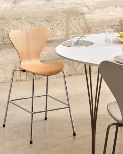 3177 Sjuan Junior stol krom Lacquered oak veneer