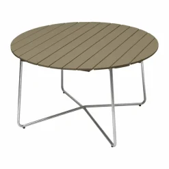 9A matbord Ljusgrön ek-varmförzinkat stativ Ø120 cm