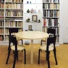 Aalto 90A matbord runt Naturlackerad björk-Björkben