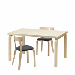 Aalto 82B matbord Naturlackerad björk-Björkben