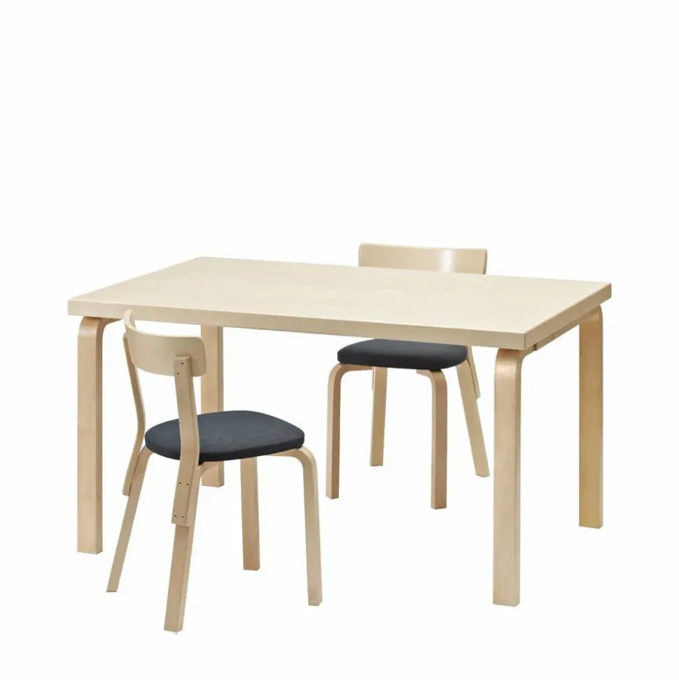 Aalto 82B matbord Naturlackerad björk-Björkben