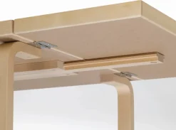 Aalto Table foldable DL81C matbord Top black linoleum-natural lacquered