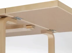 Aalto Table foldable DL81C matbord Top black linoleum-natural lacquered