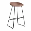 About a Stool 38 High barstol 2.0 Soft brick-svart stålstativ