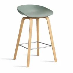 About a Stool 32 Low barstol lackerat ekstativ 2.0 Fall green-rostfritt stålstöd