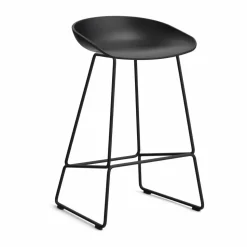 About a Stool 38 Low barstol 2.0 Svart-svart stålstativ
