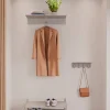A-Coat rack hatthylla Soft grey