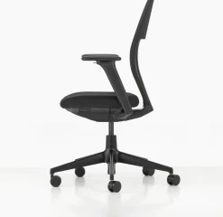 ACX Light kontorsstol justerbara armstöd mjuka hjul broms Nero-deep black