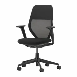 ACX Light kontorsstol justerbara armstöd mjuka hjul broms Nero-deep black