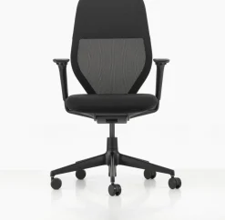 ACX Light kontorsstol justerbara armstöd mjuka hjul broms Nero-deep black