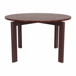 After matbord Ø120 cm Polerad marmor-burgundy