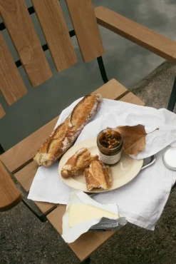 A2 fåtölj Obehandlad teak-svart