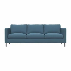 Alex 3-sits soffa Tyg Hiro Light Blue-aluminiumben