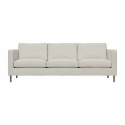 Alex 3-sits soffa Tyg Hiro White-aluminiumben
