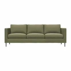Alex 3-sits soffa Tyg Hiro Lightgreen-aluminiumben