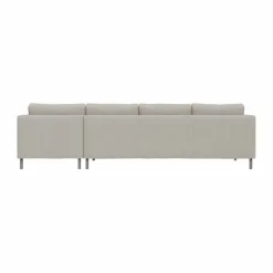 Alex 3-sits soffa chaise lounge höger Tyg Hiro Sand-aluminiumben