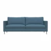 Alex High 2 5-sits soffa Tyg Hiro Light Blue-aluminiumben