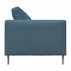 Alex High 2 5-sits soffa Tyg Hiro Light Blue-aluminiumben