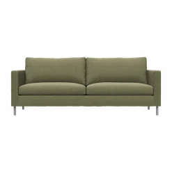 Alex High 2 5-sits soffa Tyg Hiro Lightgreen-aluminiumben