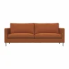 Alex High 2 5-sits soffa Tyg Hiro Rustred-aluminiumben
