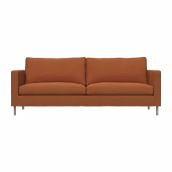 Alex High 2 5-sits soffa Tyg Hiro Rustred-aluminiumben