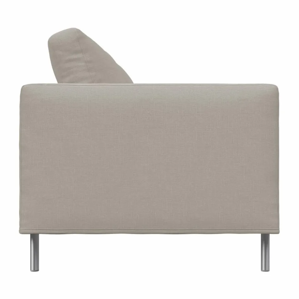 Alex High 2 5-sits soffa Tyg Hiro Sand-aluminiumben