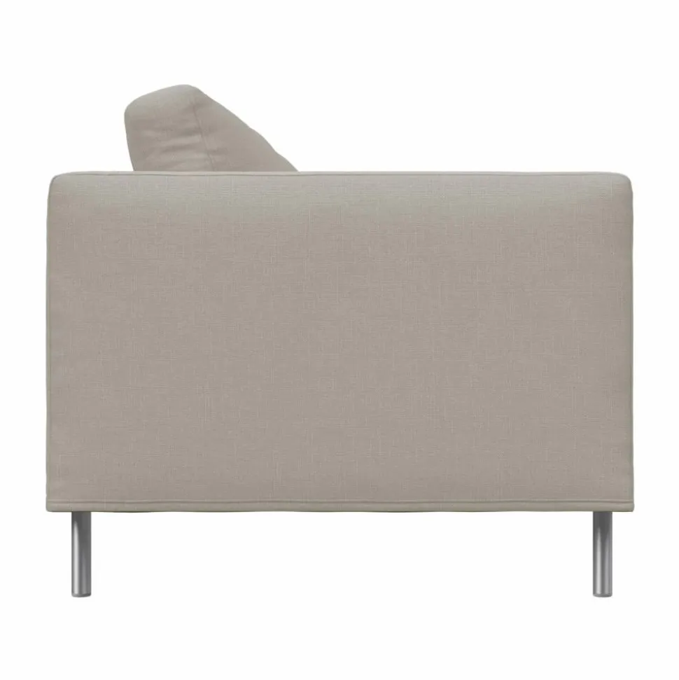 Alex High 2 5-sits soffa Tyg Hiro Sand-aluminiumben