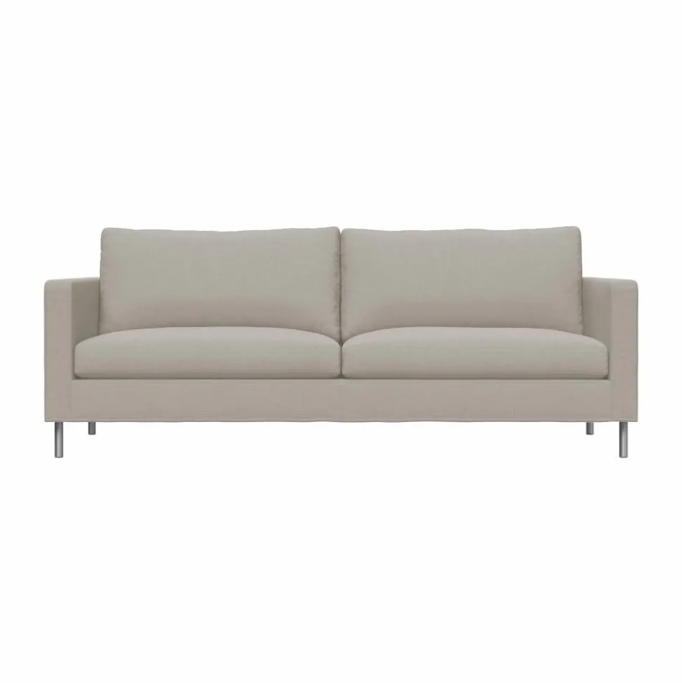 Alex High 2 5-sits soffa Tyg Hiro Sand-aluminiumben