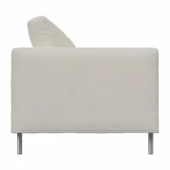 Alex High 2 5-sits soffa Tyg Hiro White-aluminiumben