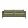Alex 2 5-sits soffa Tyg Hiro Lightgreen-aluminiumben