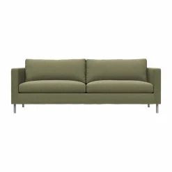 Alex 2 5-sits soffa Tyg Hiro Lightgreen-aluminiumben