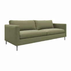 Alex 2 5-sits soffa Tyg Hiro Lightgreen-aluminiumben