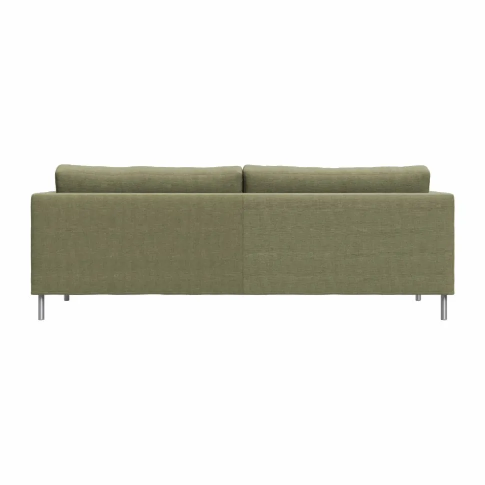 Alex 2 5-sits soffa Tyg Hiro Lightgreen-aluminiumben