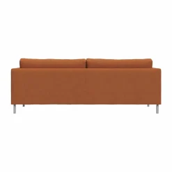Alex 2 5-sits soffa Tyg Hiro Rustred-aluminiumben