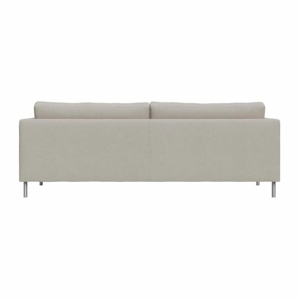 Alex 2 5-sits soffa Tyg Hiro Sand-aluminiumben
