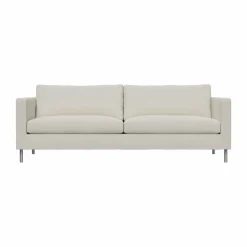 Alex 2 5-sits soffa Tyg Hiro White-aluminiumben