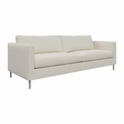 Alex 2 5-sits soffa Tyg Hiro White-aluminiumben
