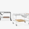 Alima förvaringsvagn lackerad ek Chrome & lacquered oak