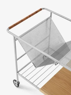Alima förvaringsvagn lackerad ek Chrome & lacquered oak