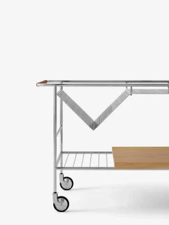Alima förvaringsvagn lackerad ek Chrome & lacquered oak