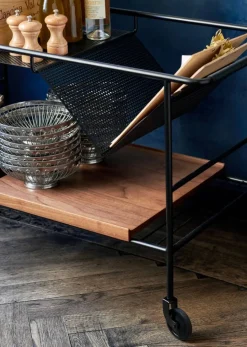 Alima förvaringsvagn lackerad valnöt Black & lacquered walnut
