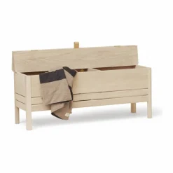 A Line förvaringsbänk 111 cm Vit ek