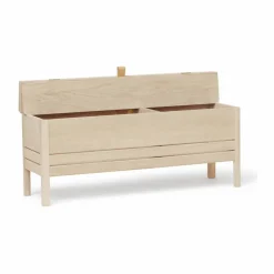 A Line förvaringsbänk 111 cm Vit ek