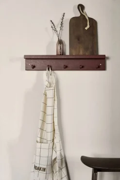 Alley knopplist med hylla Burgundy