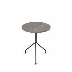 All For One sidobord Grey marble-black Ø50 cm