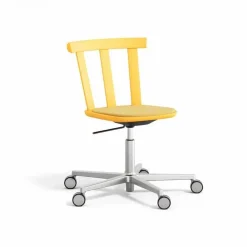 Alt stol snurrstativ klädd sits björk Hallingdal 65-407 yellow-klargul 80