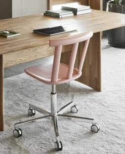 Alt stol snurrstativ klädd sits björk Vidar 4 633 pink-malva 27