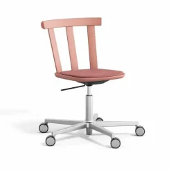 Alt stol snurrstativ klädd sits björk Vidar 4 633 pink-malva 27