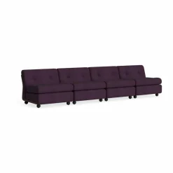 Amanta soffmodul Burgundy red-turf burgundy 4-sits